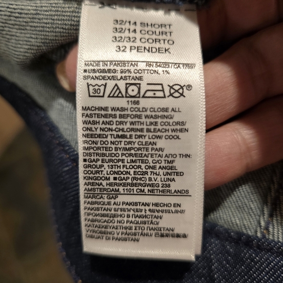 GAP Women's Fashion Forward Wide Leg Front Pocket Dark Rinse Jeans SIZE 14S - Picture 6 of 6